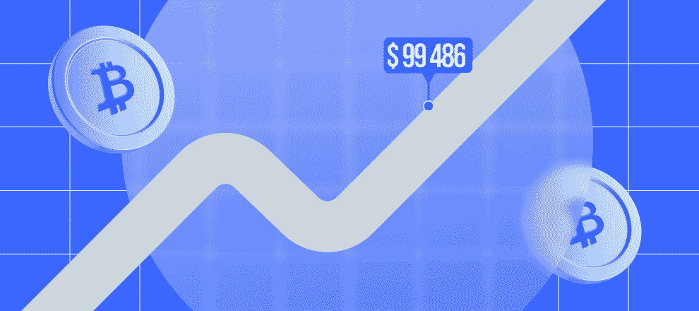 Цена Bitcoi достигла уже почти $100 тыс.